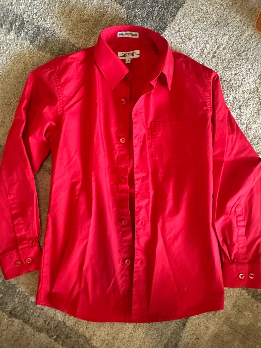 Gioberti Bright Red Button-Up Shirt